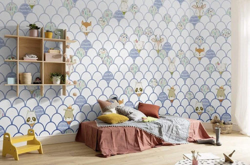 Komar Shelly White Non Woven Wall Mural 500x250cm 5 Panels Ambiance | Yourdecoration.co.uk