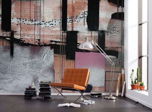 Komar Squares Dropping Non Woven Wall Mural 500x280cm 5 Panels Ambiance | Yourdecoration.co.uk