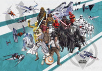 Komar Star Wars Cartoon Collage Wide Non Woven Wall Mural 400x280cm 8 Panels | Yourdecoration.co.uk