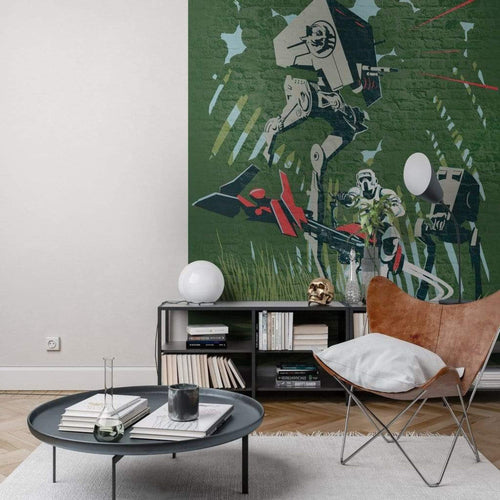 Komar Star Wars Classic Concrete Endor Non Woven Wall Mural 200x280cm 4 Panels Ambiance | Yourdecoration.co.uk