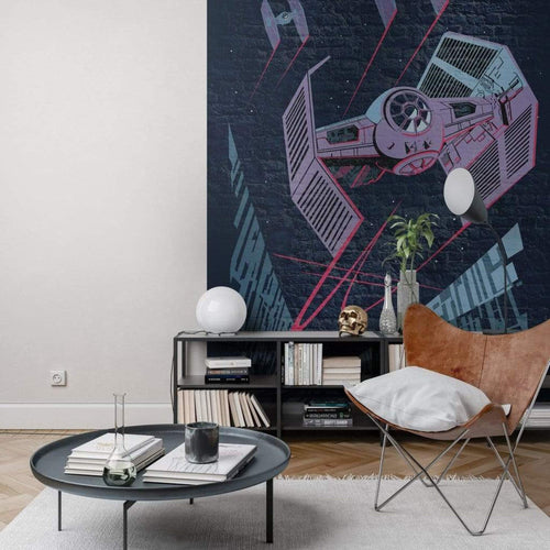 Komar Star Wars Classic Concrete TIE Fighter Non Woven Wall Mural 200x280cm 4 Panels Ambiance | Yourdecoration.co.uk