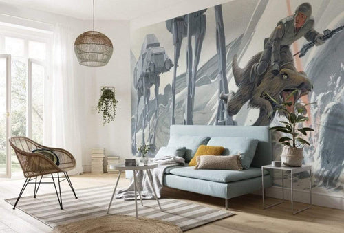 Komar Star Wars Classic RMQ Hoth Battle Ground Non Woven Wall Mural 500x250cm 10 Panels Ambiance | Yourdecoration.co.uk
