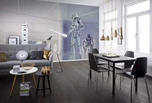 Komar Star Wars Classic RMQ Stormtrooper Hallway Non Woven Wall Mural 500x250cm 10 Panels Ambiance | Yourdecoration.co.uk