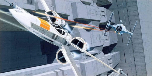 Komar Star Wars Classic RMQ X Wing vs TIE Fighter Non Woven Wall Mural 500x250cm 10 Panels | Yourdecoration.co.uk