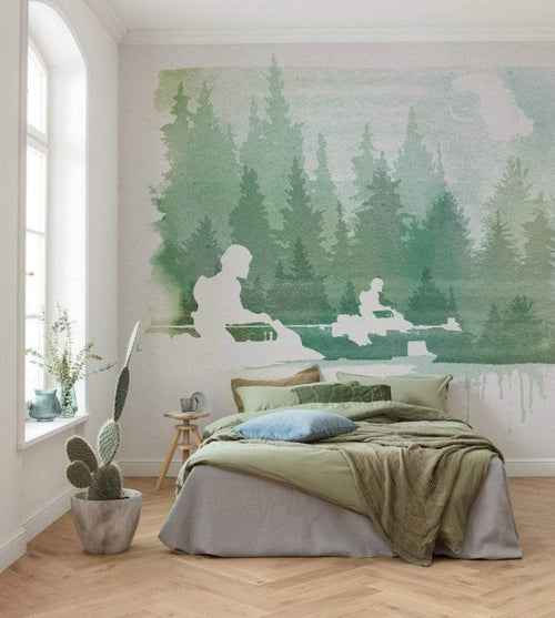 Komar Star Wars Endor Speeders Non Woven Wall Mural 350x280cm 7 Panels Ambiance | Yourdecoration.co.uk