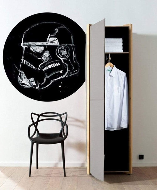 Komar Star Wars Ink Stormtrooper Self Adhesive Wall Mural 125x125cm Round Ambiance | Yourdecoration.co.uk