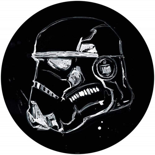 Komar Star Wars Ink Stormtrooper Self Adhesive Wall Mural 125x125cm Round | Yourdecoration.co.uk