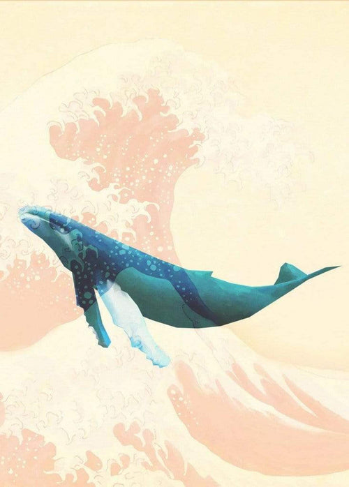 Komar Whale Voyage Non Woven Wall Mural 200x280cm 4 Panels | Yourdecoration.co.uk