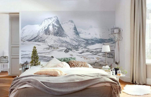 Komar White Enchanted Mountains Non Woven Wall Mural 400x280cm 8 Panels Ambiance | Yourdecoration.co.uk