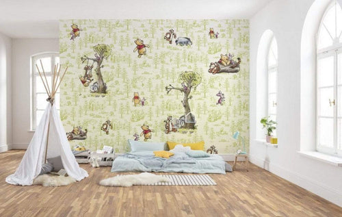 Komar Winnie Pooh Friends Non Woven Wall Mural 300x280cm 6 Panels Ambiance | Yourdecoration.co.uk