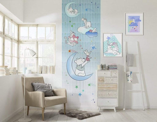 Komar Winnie Pooh Piglet and Stars Non Woven Wall Mural 100x280cm 2 Panels Ambiance | Yourdecoration.co.uk