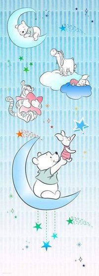 Komar Winnie Pooh Piglet and Stars Non Woven Wall Mural 100x280cm 2 Panels | Yourdecoration.co.uk