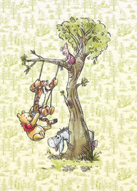 Komar Winnie Pooh in the wood Non Woven Wall Mural 200x280cm 4 Panels | Yourdecoration.co.uk