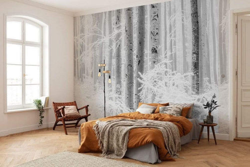 Komar Winter Wood Non Woven Wall Mural 400x280cm 4 Panels Ambiance | Yourdecoration.co.uk