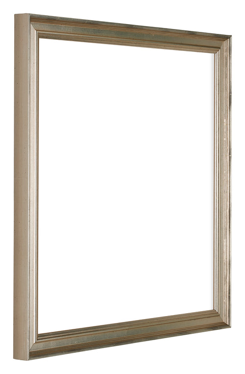 Lincoln Wood Photo Frame 20x20cm Silver Front Oblique | Yourdecoration.co.uk