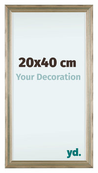 Lincoln Wood Photo Frame 20x40cm Silver Front Size | Yourdecoration.co.uk