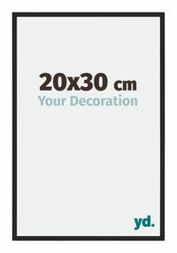 Miami Aluminium Photo Frame 20x30cm Black High Gloss Front Size | Yourdecoration.co.uk