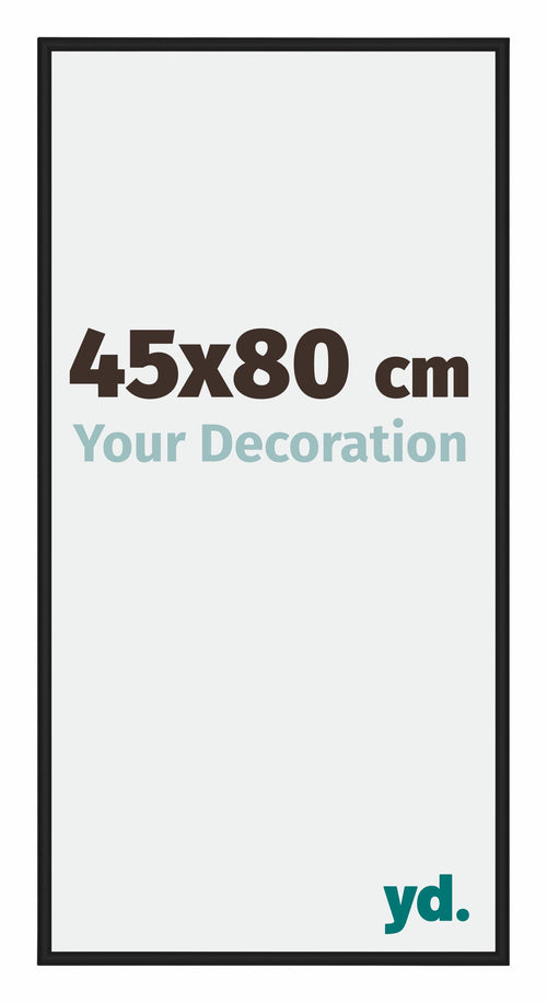 Miami Aluminium Photo Frame 45x80cm Black High Gloss Front Size | Yourdecoration.co.uk