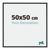 Miami Aluminium Photo Frame 50x50cm Black High Gloss Front Size | Yourdecoration.co.uk