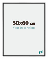 Miami Aluminium Photo Frame 50x60cm Black High Gloss Front Size | Yourdecoration.co.uk