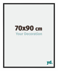 Miami Aluminium Photo Frame 70x90cm Black High Gloss Front Size | Yourdecoration.co.uk