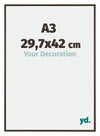 New York Aluminium Photo Frame 29 7x42cm A3 Walnut Structure Front Size | Yourdecoration.co.uk