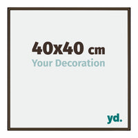 New York Aluminium Photo Frame 40x40cm Walnut Structure Front Size | Yourdecoration.co.uk