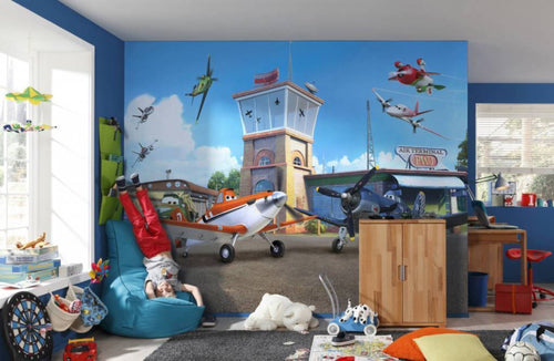 Planes Terminal Wall Mural 368x254cm | Yourdecoration.co.uk