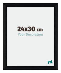 Tucson Aluminium Photo Frame 24x30cm Black Brushed Front Size | Yourdecoration.co.uk