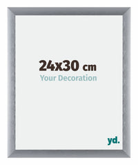 Tucson Aluminium Photo Frame 24x30cm Silver Brushed Front Size | Yourdecoration.co.uk