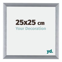 Tucson Aluminium Photo Frame 25x25cm Silver Brushed Front Size | Yourdecoration.co.uk