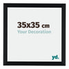 Tucson Aluminium Photo Frame 35x35cm Black Brushed Front Size | Yourdecoration.co.uk