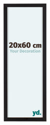 Virginia Aluminium Photo Frame 20x60cm Black Front Size | Yourdecoration.co.uk
