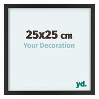 Virginia Aluminium Photo Frame 25x25cm Black Front Size | Yourdecoration.co.uk