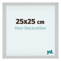 Virginia Aluminium Photo Frame 25x25cm White Front Size | Yourdecoration.co.uk