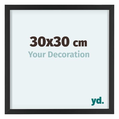 Virginia Aluminium Photo Frame 30x30cm Black Front Size | Yourdecoration.co.uk