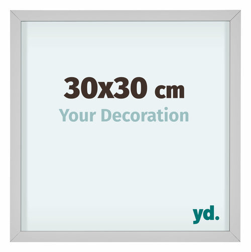 Virginia Aluminium Photo Frame 30x30cm White Front Size | Yourdecoration.co.uk