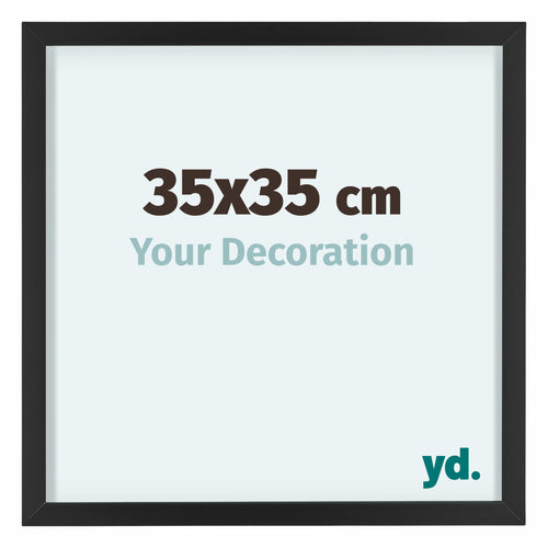 Virginia Aluminium Photo Frame 35x35cm Black Front Size | Yourdecoration.co.uk