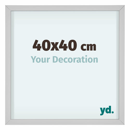 Virginia Aluminium Photo Frame 40x40cm White Front Size | Yourdecoration.co.uk