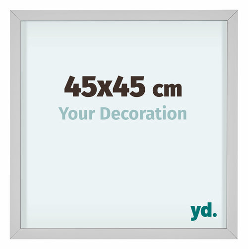 Virginia Aluminium Photo Frame 45x45cm White Front Size | Yourdecoration.co.uk