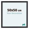 Virginia Aluminium Photo Frame 50x50cm Black Front Size | Yourdecoration.co.uk