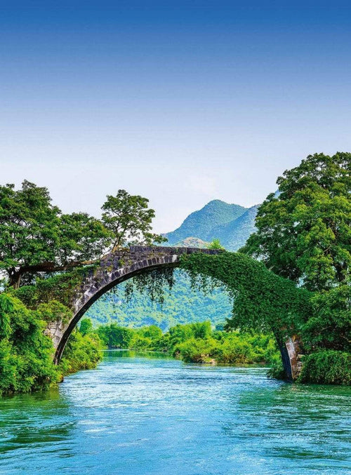 Wizard+Genius Bridge Crosses A River In China Non Woven Wall Mural 192x260cm 4 Panels | Yourdecoration.co.uk