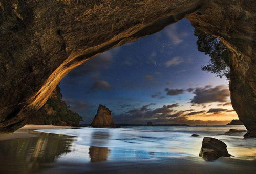 Wizard+Genius Cathedral Cove in New Zealand Non Woven Wall Mural 384x260cm 8 Panels | Yourdecoration.co.uk