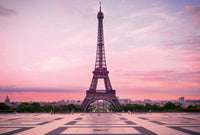 Wizard+Genius Eiffel Tower At Sunset Non Woven Wall Mural 384x260cm 8 Panels | Yourdecoration.co.uk
