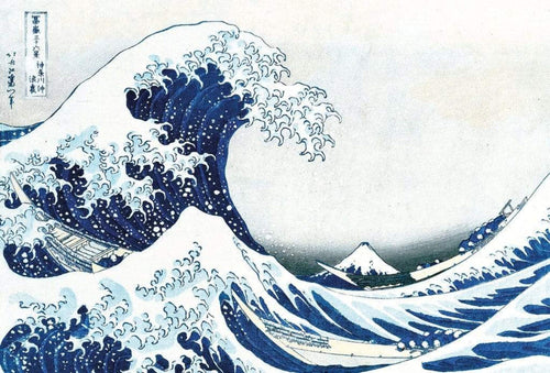 Wizard+Genius Hokusai The Great Wave Non Woven Wall Mural 384x260cm 8 Panels | Yourdecoration.co.uk