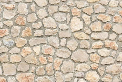 Wizard+Genius Natural Stone Wall I Non Woven Wall Mural 384x260cm 8 Panels | Yourdecoration.co.uk