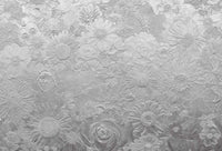 Wizard+Genius Silver Flowers Non Woven Wall Mural 384x260cm 8 Panels | Yourdecoration.co.uk