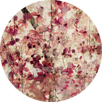 Wizard+Genius Vintage Flower Pattern Non Woven Wall Mural 140x140cm Round | Yourdecoration.co.uk