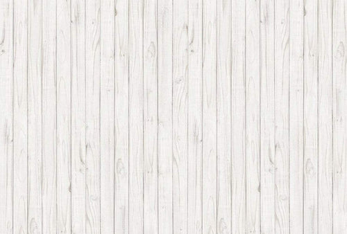 Wizard+Genius White Wooden Wall Non Woven Wall Mural 384x260cm 8 Panels | Yourdecoration.co.uk