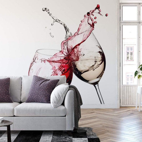 Wizard+Genius Wine Glasses Wall Mural 366x254cm 8 Panels Ambiance | Yourdecoration.co.uk